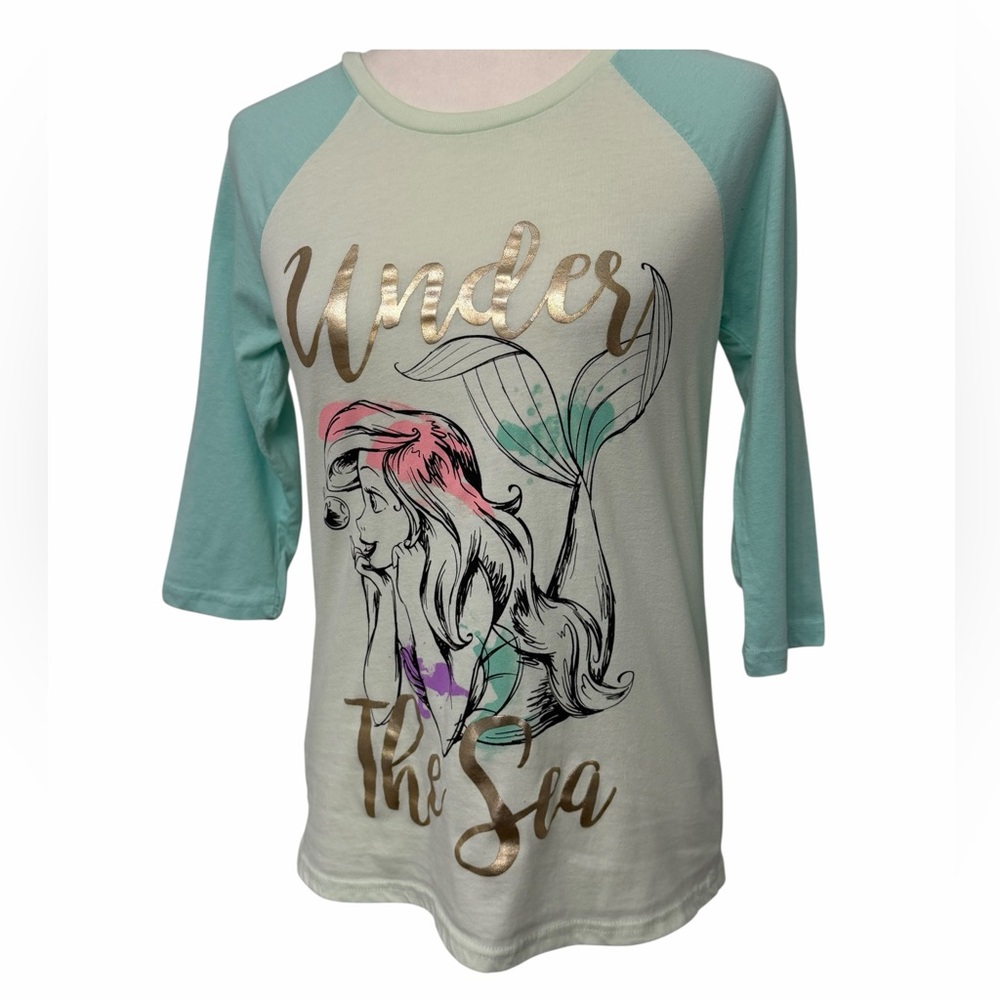 Disney Mint Ariel 'Under The Sea' Raglan Tee - Size Small